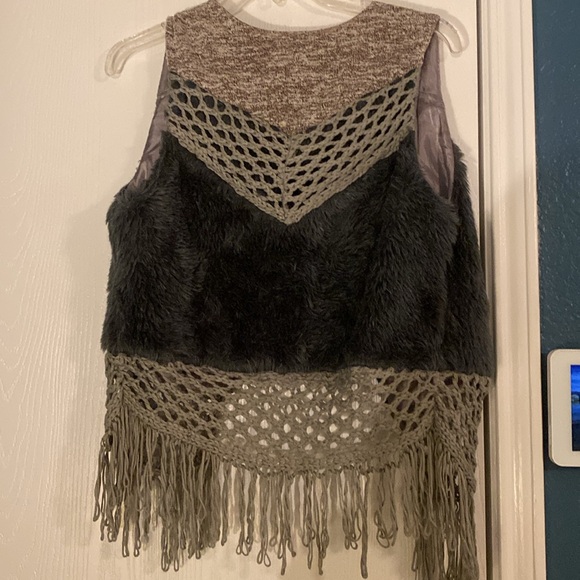 Gimmicks by BKE vest blue brown gray vest size medium - Picture 7 of 7